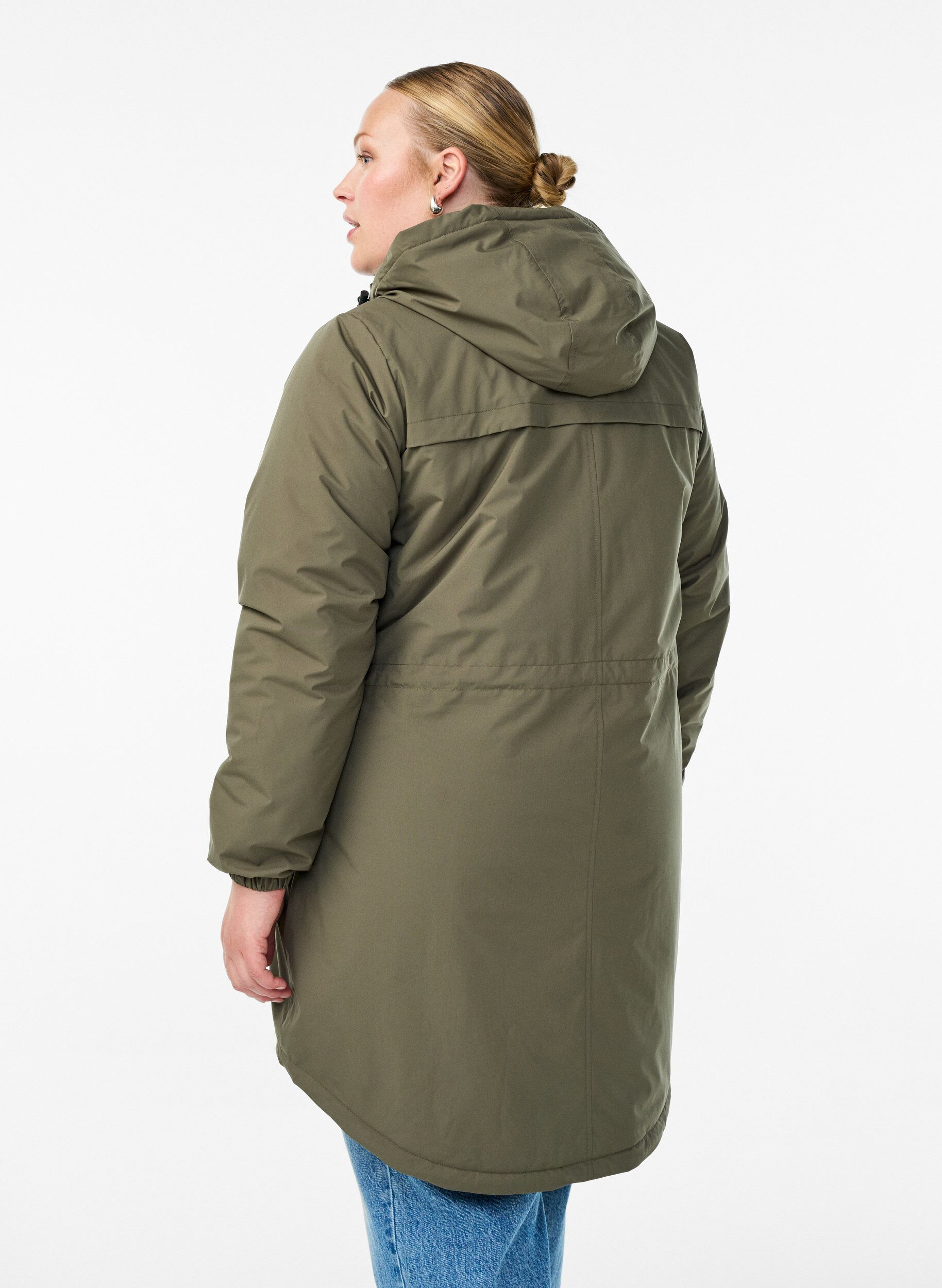 Zizzifashion Lightweight padded parka with a hood, Green, Model image number 2