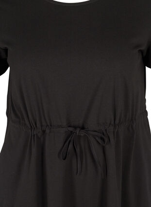 Short-sleeved cotton tunic, Black, Packshot image number 2