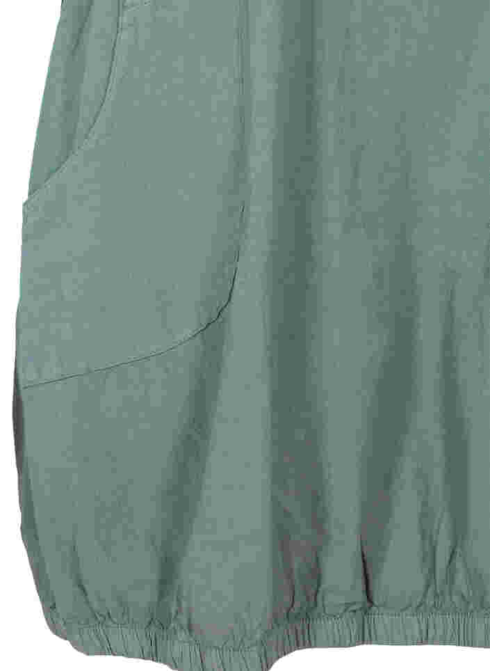 Sleeveless cotton dress, Balsam Green, Packshot image number 3