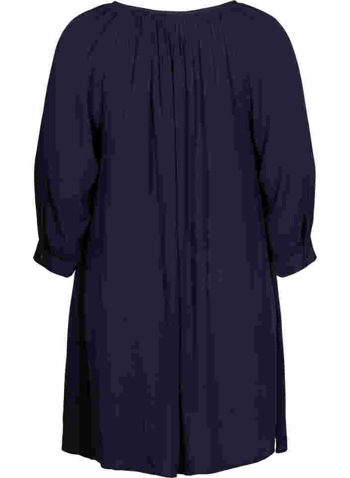 Viscose tunic with 3/4 sleeves, Night Sky, Packshot image number 1