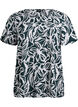 FLASH - Short sleeve viscose blouse with print, Green, Packshot image number 0