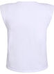 Sleeveless jersey blouse with shoulder pads, White, Packshot image number 1