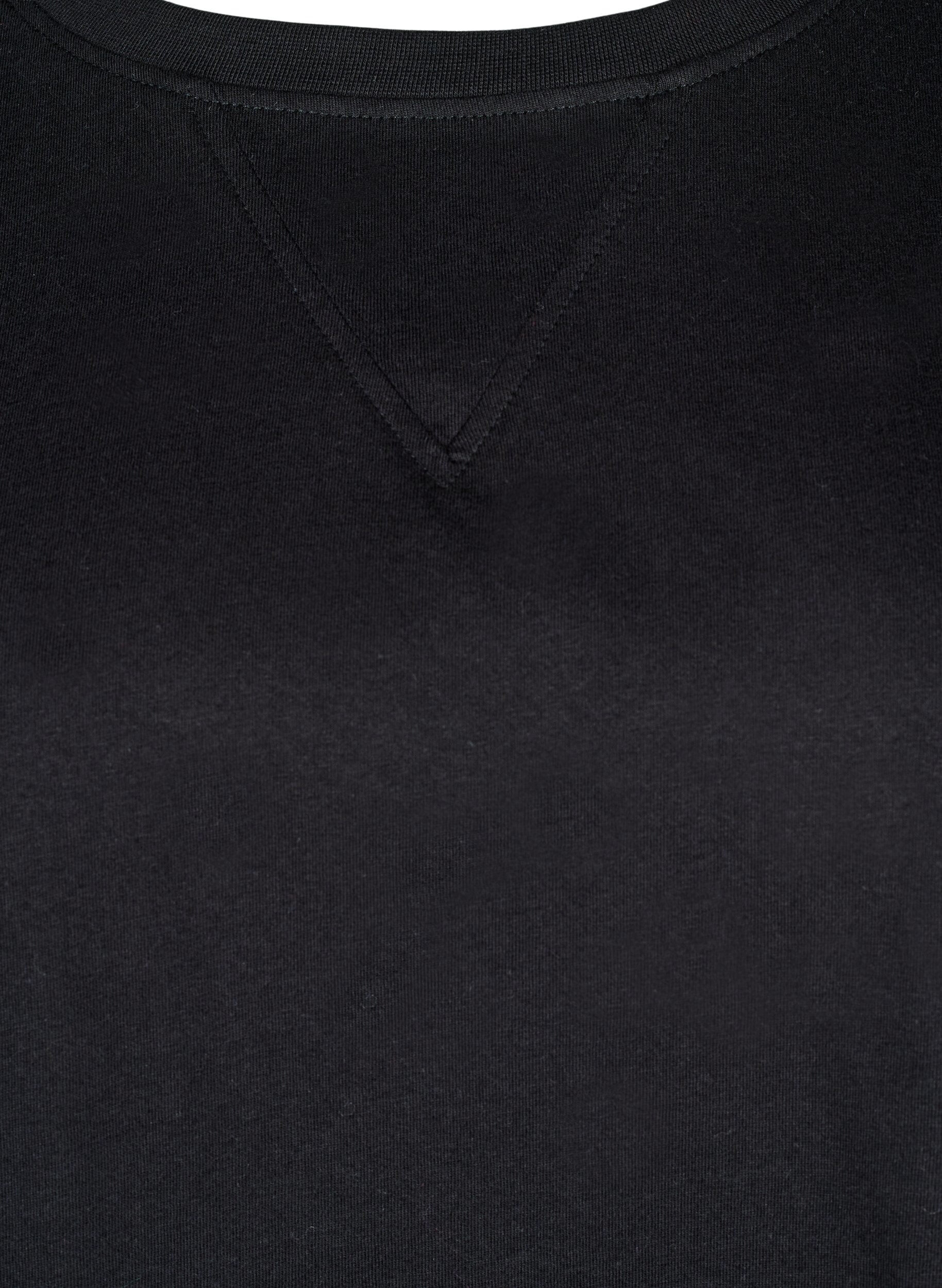 Zizzifashion Boxy T-shirt in organic cotton, Black, Packshot image number 2