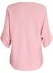 Knitted top with a boat neck and 1/2 sleeves, Pink, Packshot image number 1