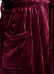 Robe in soft velour with pockets, Dark Bordeaux, Packshot image number 3