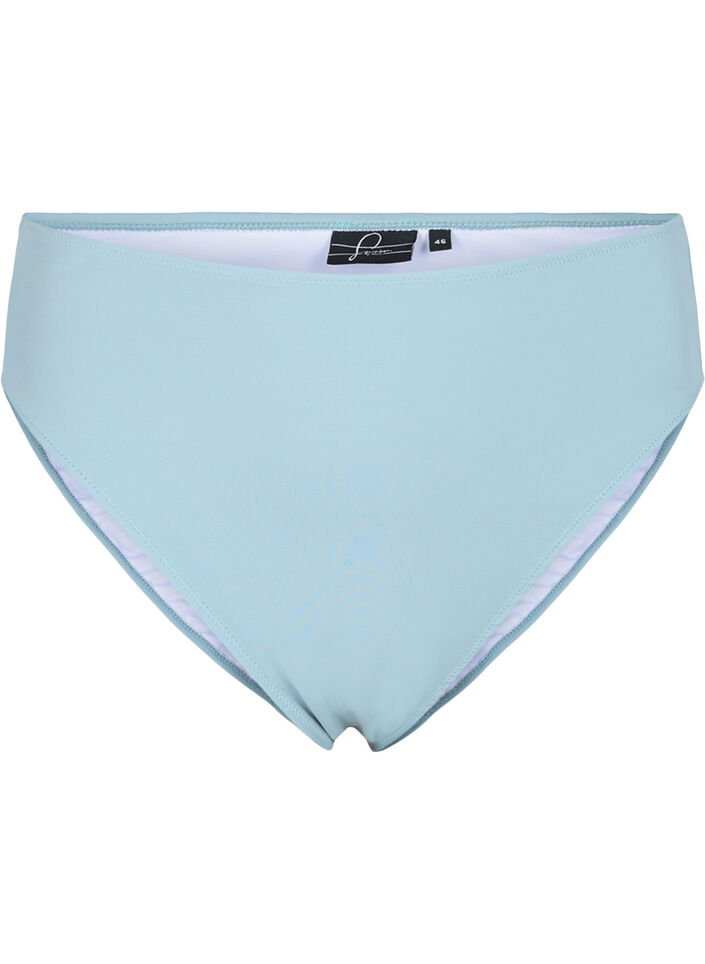 High-waisted bikini bottoms, Blue, Packshot image number 0