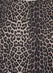Sleeveless leopard print denim top, Brown, Packshot image number 2