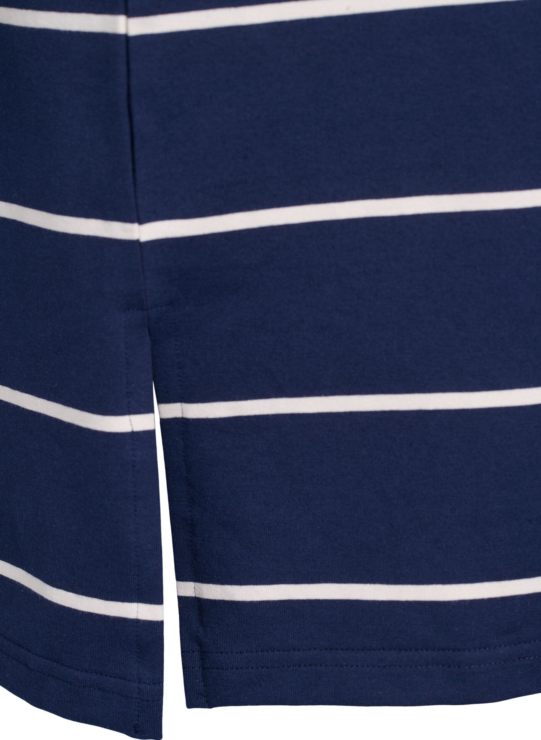 Zizzifashion Short jersey dress with stripes, Blue, Packshot image number 3