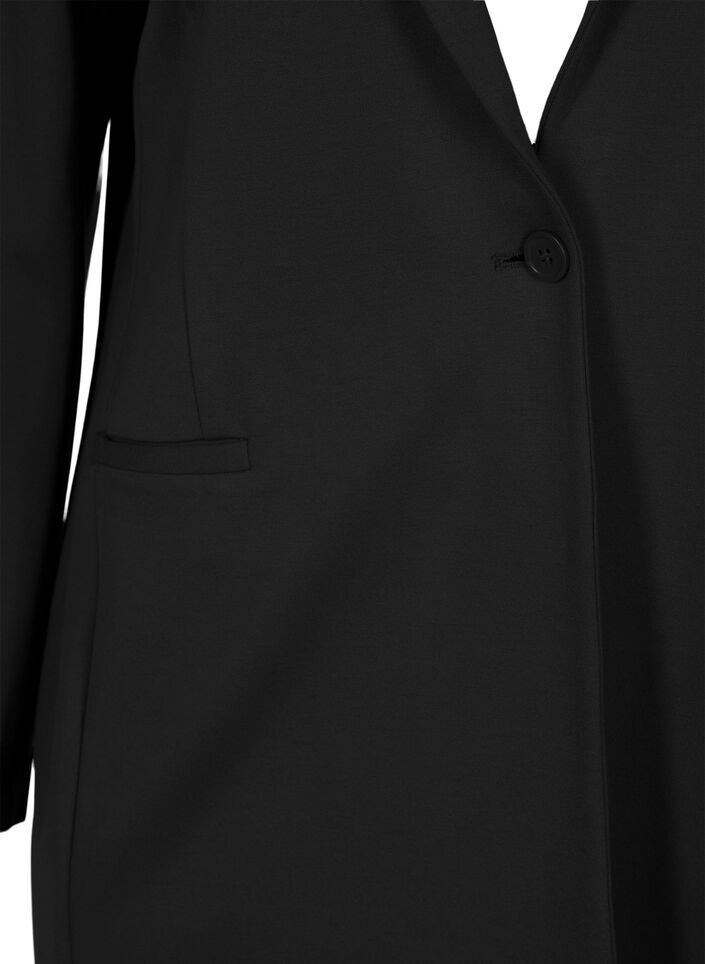 Long blazer, Black, Packshot image number 3