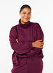 Blouse with turtleneck in modal mix, Dark Bordeaux, Model image number 0