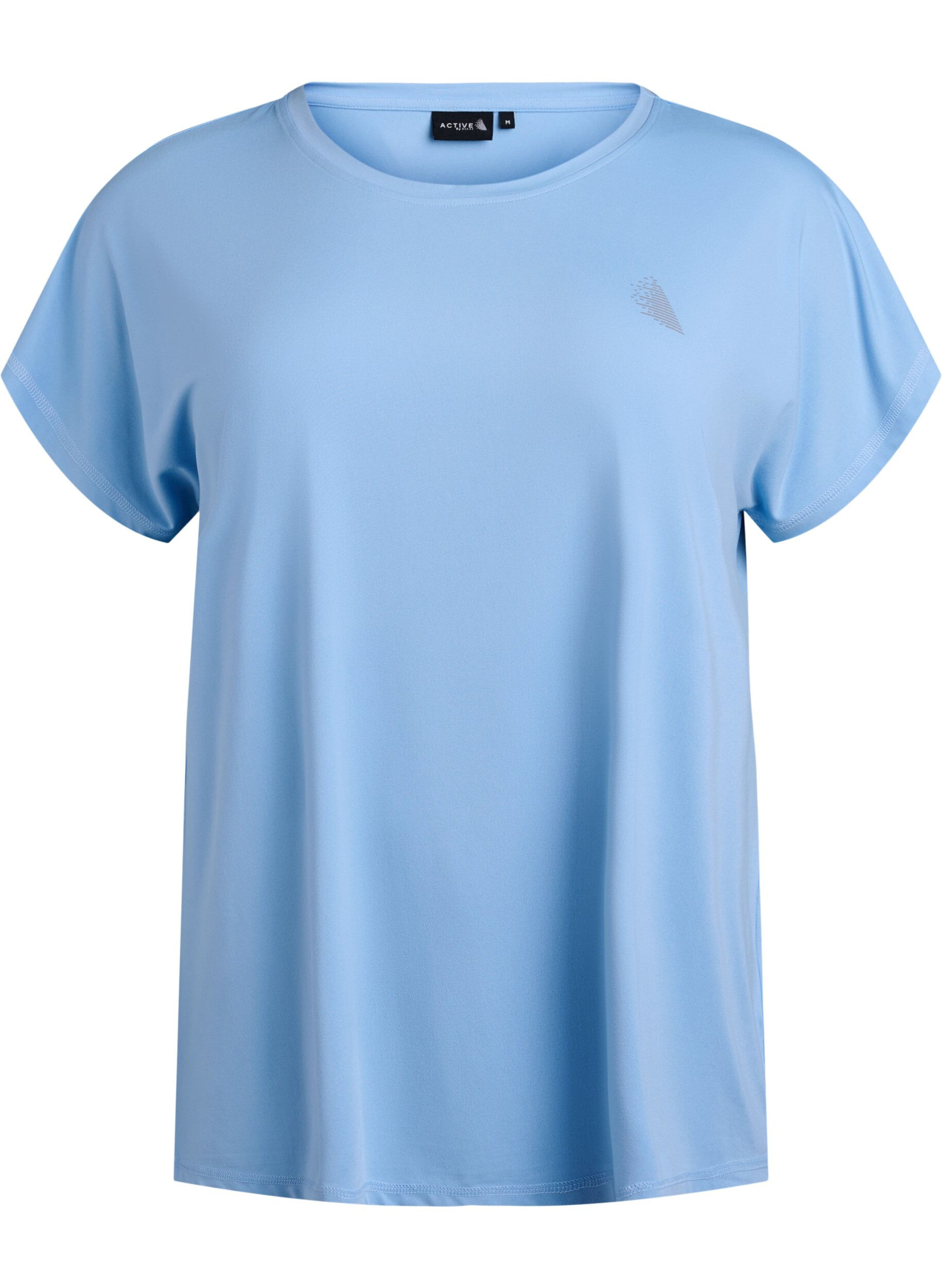 Zizzifashion Solid-coloured workout T-shirt, Blue, Packshot image number 0
