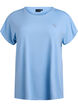 Solid-coloured workout T-shirt, Blue, Packshot image number 0