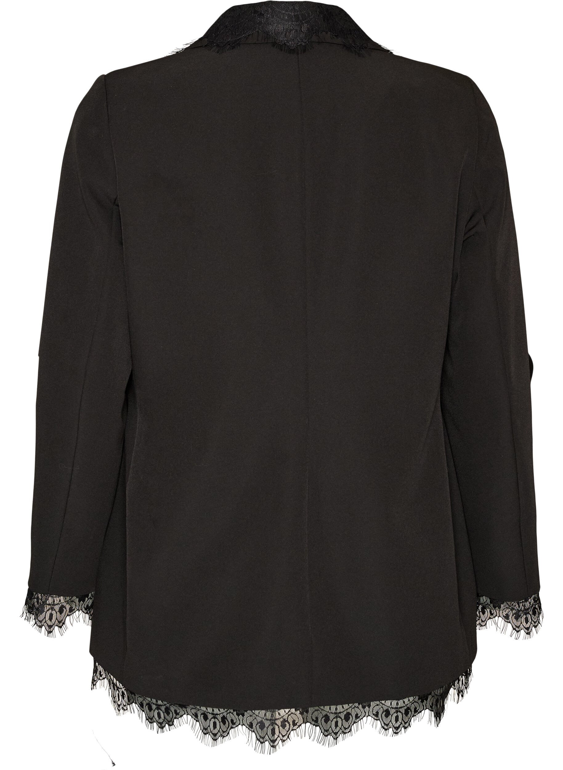 ZizzifashionBlazer with lace trim, Black, Packshot image number 1