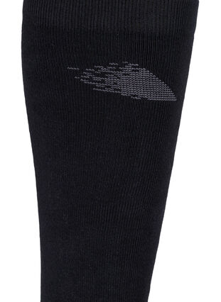 Cotton ski socks, Black/Medium Grey, Packshot image number 2