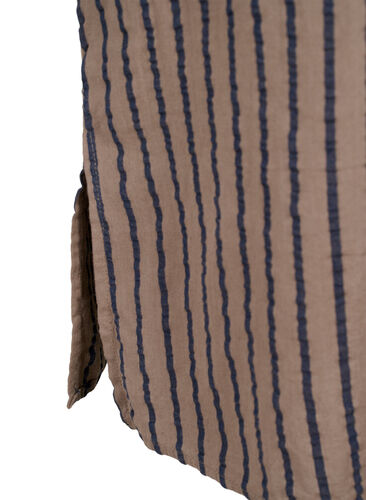 Striped cotton dress with 3/4 sleeves, Falcon/Navy Stripe, Packshot image number 3