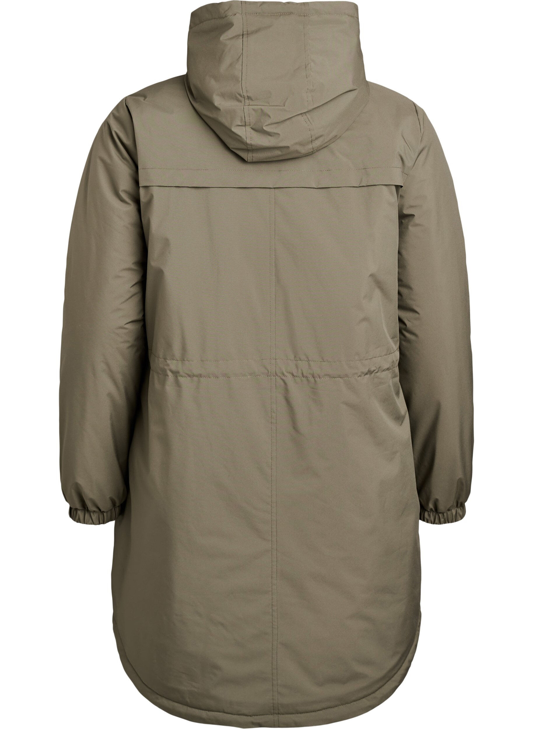 ZizzifashionLightweight padded parka with a hood, Green, Packshot image number 1