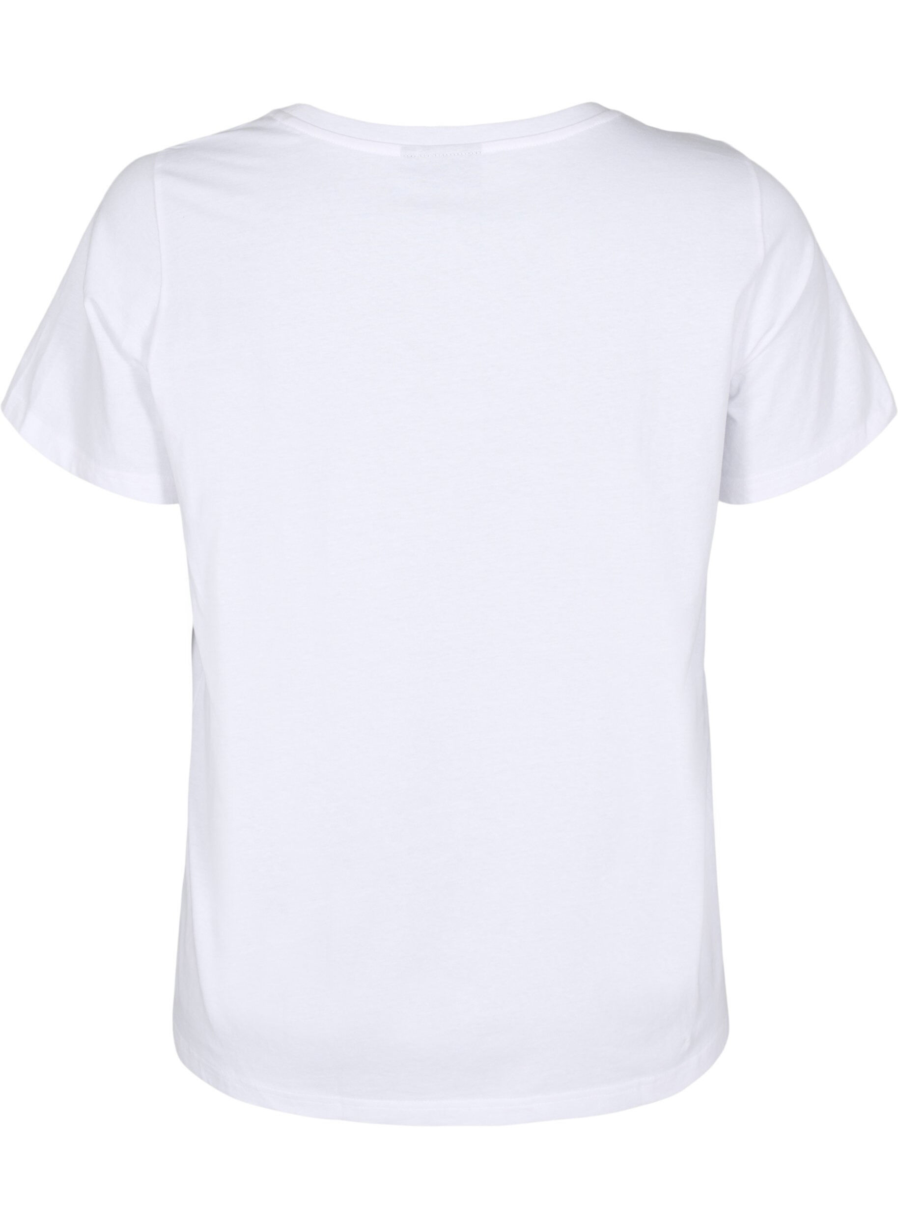 Zizzifashion Cotton T-shirt with motif, Bright W. w. Heart, Packshot image number 1