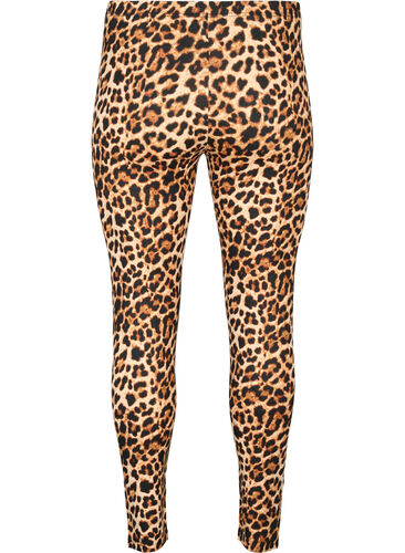 Viscose leggings with leopard print, Leo, Packshot image number 1