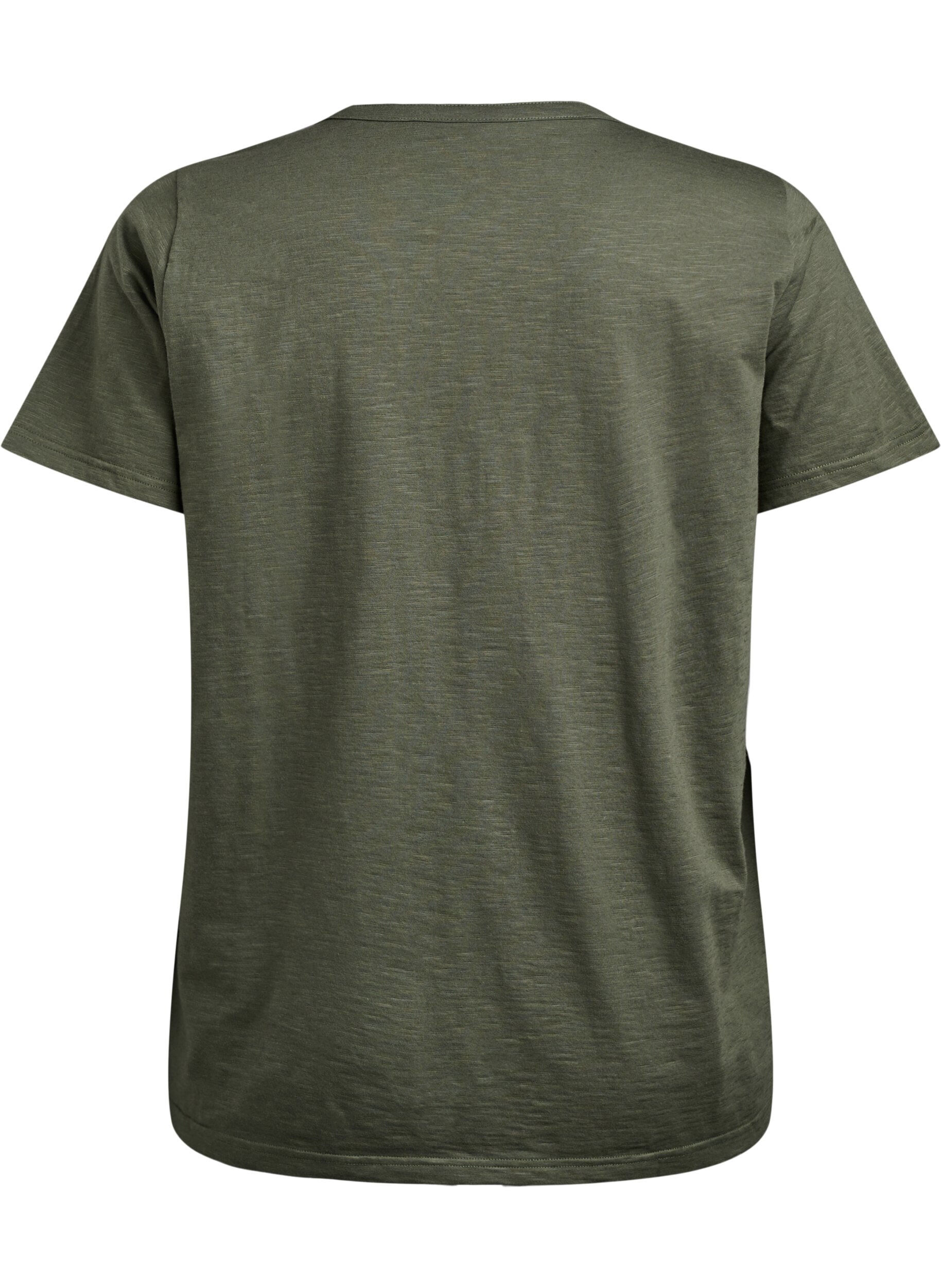 ZizzifashionT-shirt with button detail, Green, Packshot image number 1