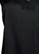 Satin strap top with lace, Black, Packshot image number 2