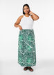 Viscose maxi skirt with smocking, Green, Model image number 0