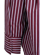 Loose shirt with stripes and a chest pocket, Dark Bordeaux, Packshot image number 3