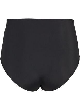 High-waisted bikini bottoms with buckle, Black, Packshot image number 1