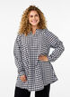 Checked tunic with V-neck, Black/W. Gingham, Model image number 0