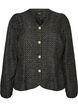 Boucl&eacute; jacket with sequins and decorative buttons, Black, Packshot image number 0