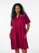 Jersey dress with lace details and a layered skirt, Red, Model image number 0