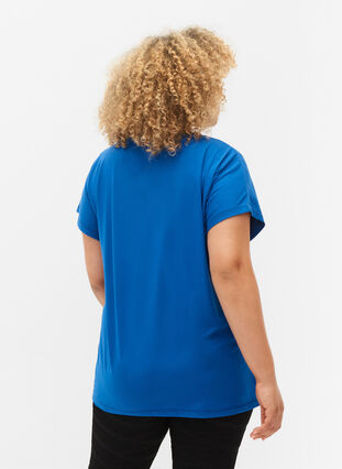 Short-sleeved workout t-shirt, Lapis Blue, Model image number 1