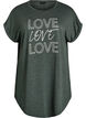 Short sleeve nightgown with text print, Green, Packshot image number 0