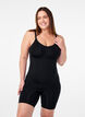 Shapewear bodysuit with opening at the bottom, Black, Model image number 0