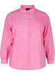 Solid coloured denim shirt, Pink Power, Packshot image number 0