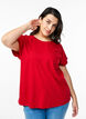 Short sleeved cotton blend t-shirt, Red, Model image number 0