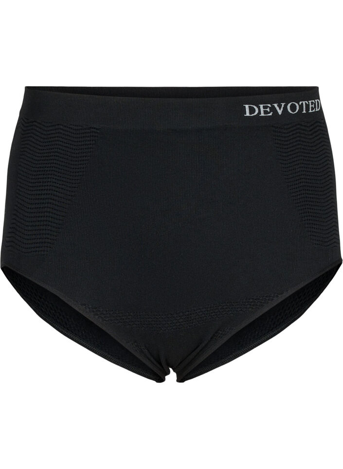 Seamless knickers with high waist Black Sz. 4064 Zizzifashion