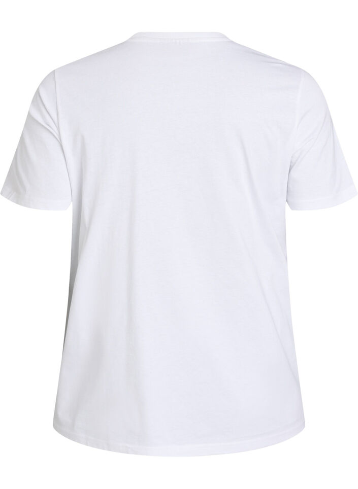 Organic cotton T-shirt with citrus print, White, Packshot image number 1