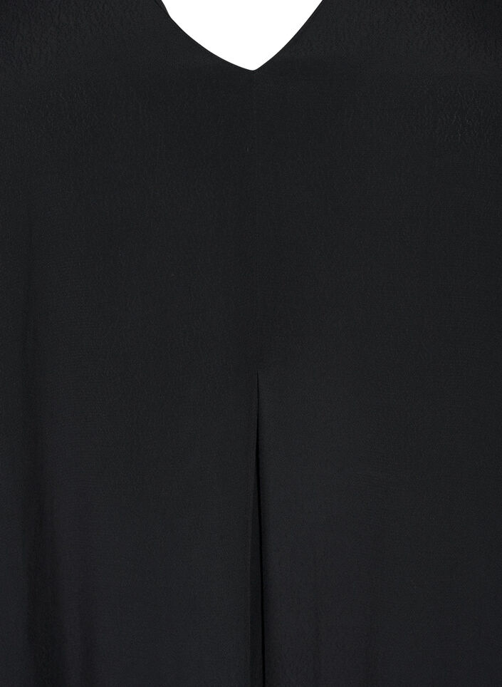 Viscose A-line dress, Black, Packshot image number 2