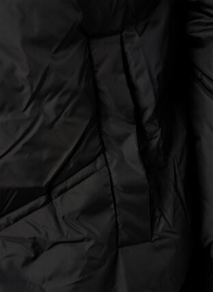 Long puffer winter jacket, Black, Packshot image number 3