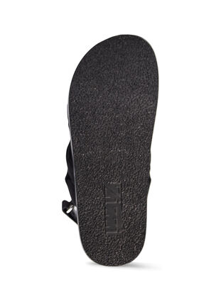 Wide fit sandal with knot detail, Black, Packshot image number 4