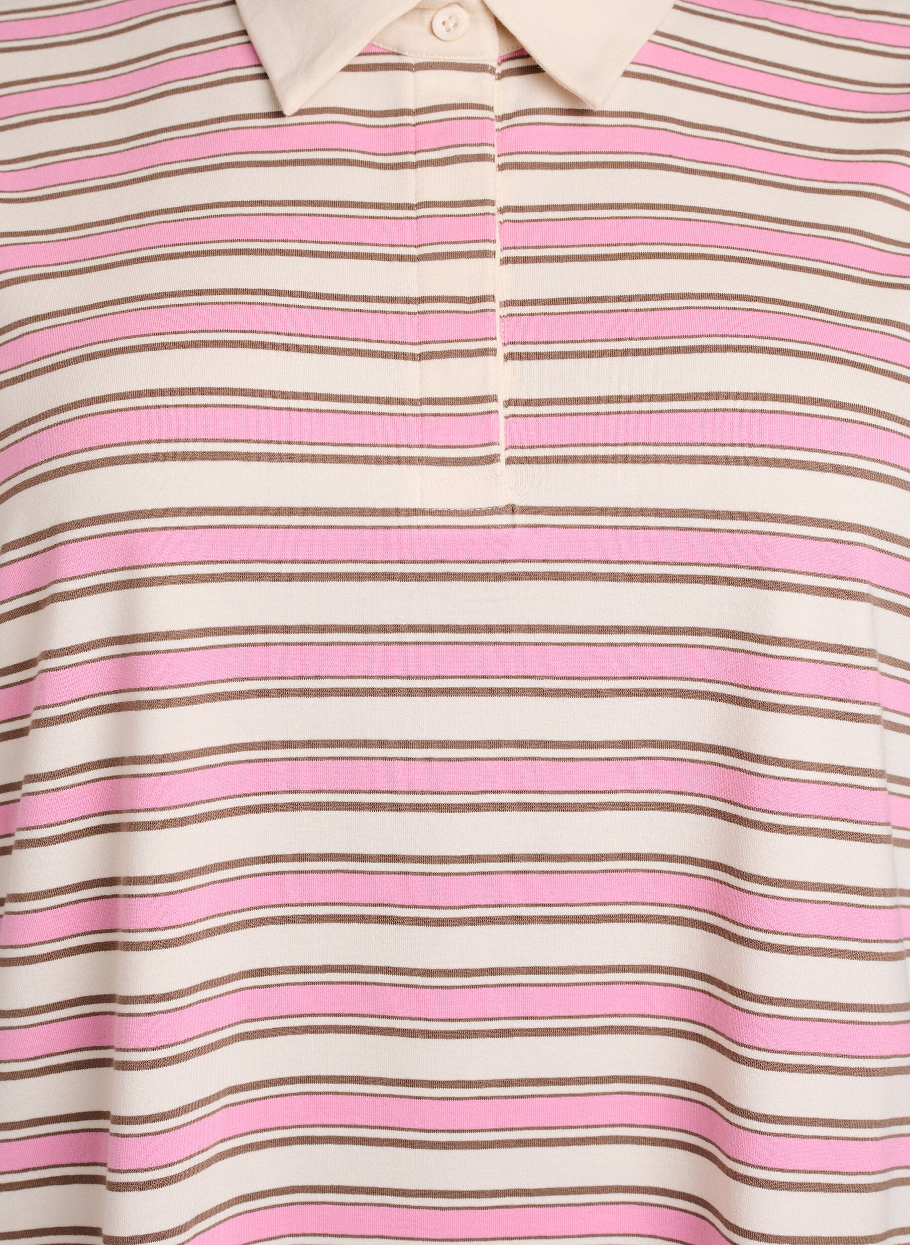 Zizzifashion Striped polo shirt with short sleeves, Pink, Packshot image number 2