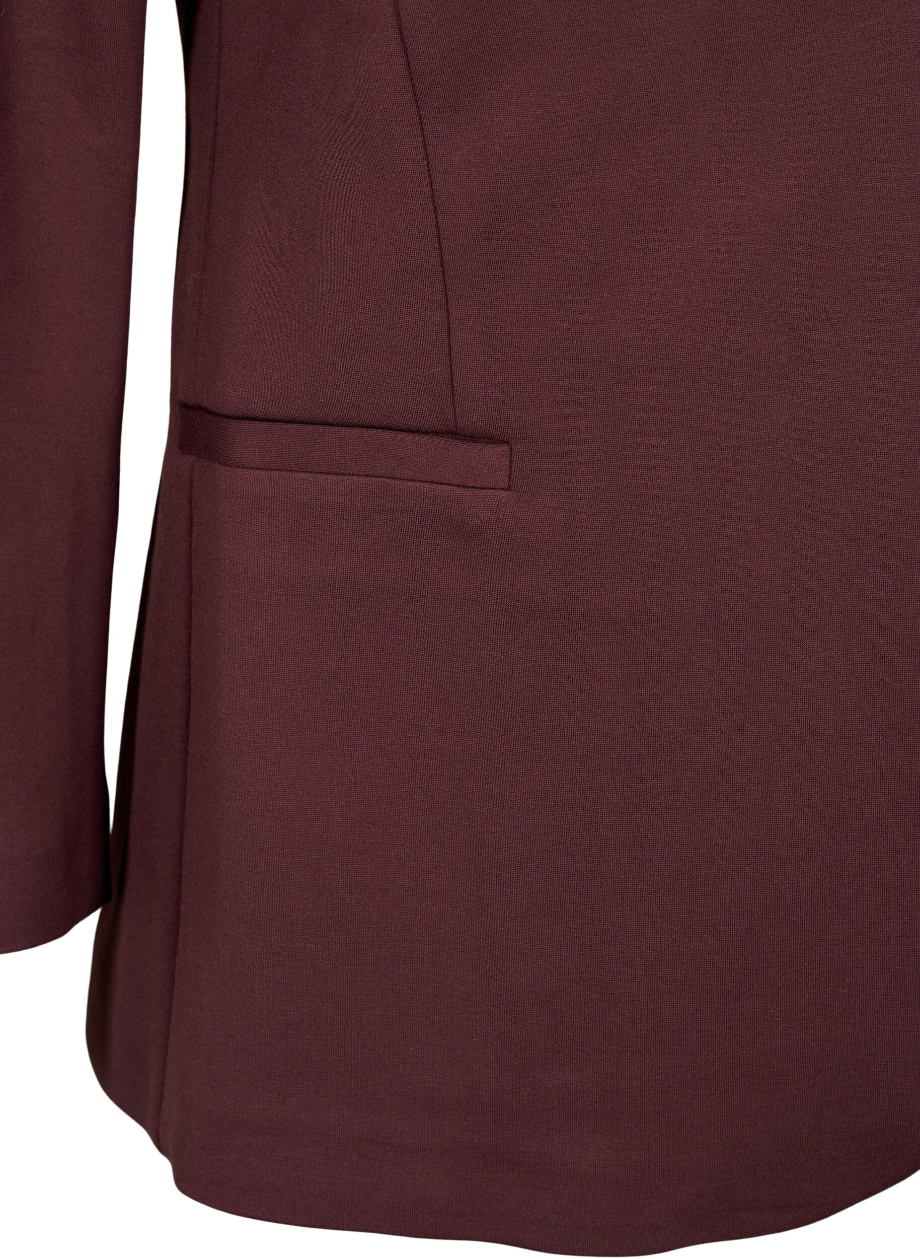 Zizzifashion Simple blazer with button closure, Dark Bordeaux, Packshot image number 3