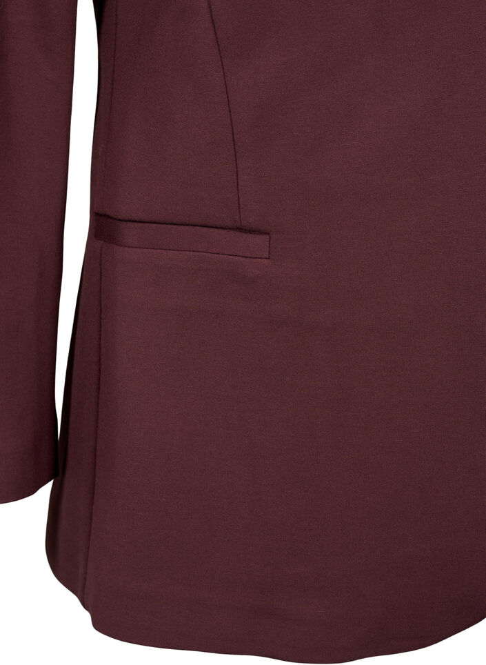 Simple blazer with button closure, Dark Bordeaux, Packshot image number 3