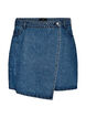 Short A-line denim skirt, Blue, Packshot image number 0