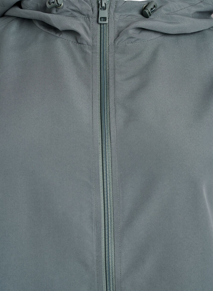 Lightweight jacket with a hood and zipper, Green, Packshot image number 2