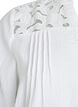 Cotton muslin blouse with embroidered details, White, Packshot image number 3