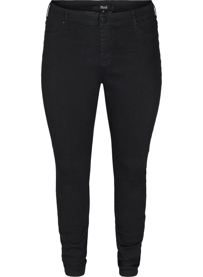 Jeggings in cotton blend, Black, Packshot image number 0