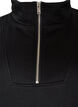 Sweatshirt with high collar and zipper, Black, Packshot image number 2