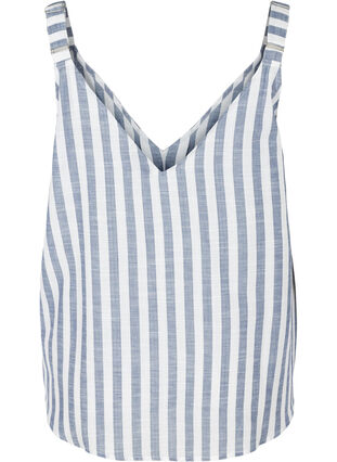 Striped cotton top, Blue Y/D, Packshot image number 1