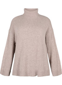 Wool and cashmere turtleneck sweater